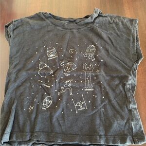 Gap Girls Black Star Wars Graphic Tee